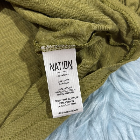 Nation LTD Revolve Cecilia Olive Green Puff Long Sleeve Top - Picture 10 of 10